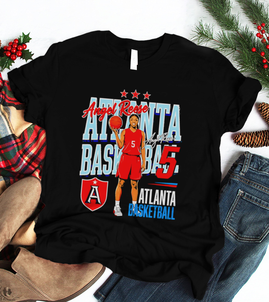 Angel Reese Atlanta Basketball Number 5 T-Shirt