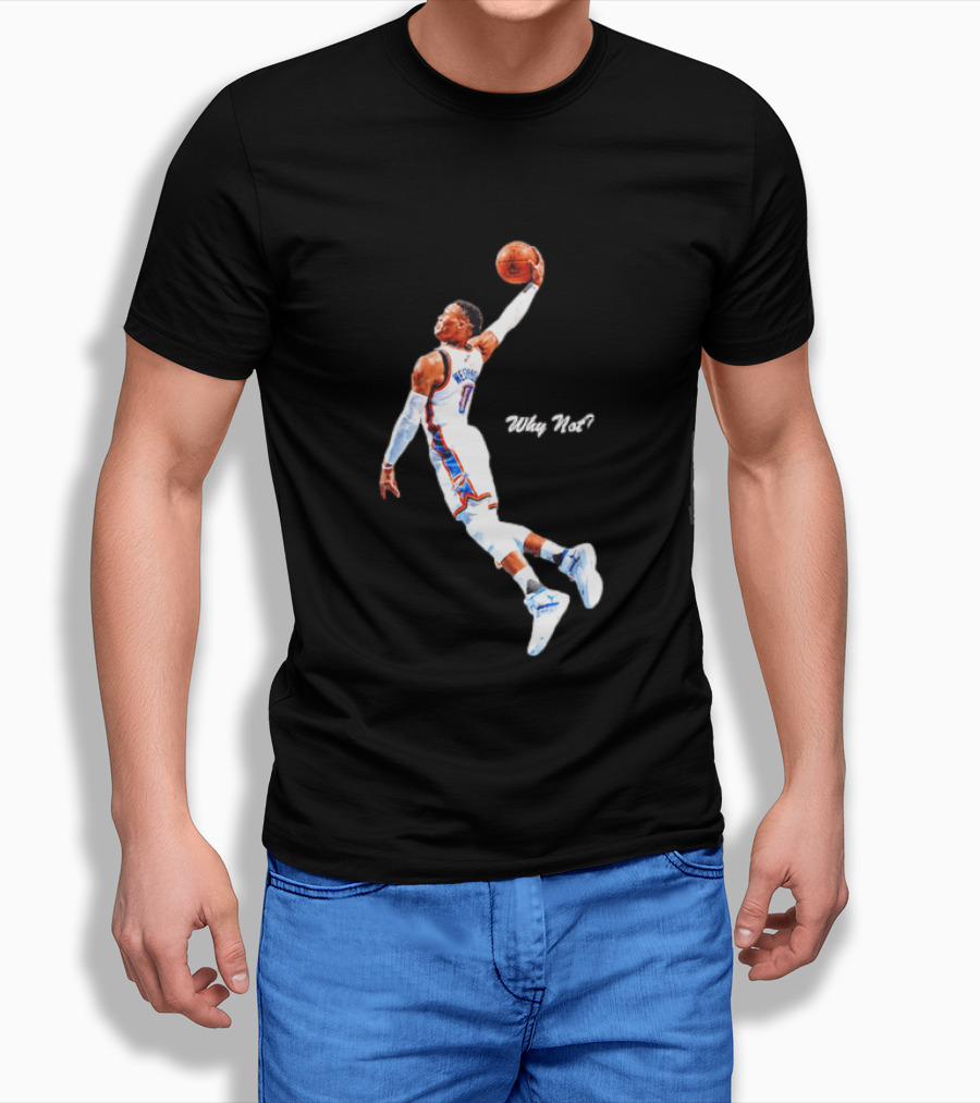 Russell Westbrook OKC Thunder Why Not Basketball Dunk T-Shirt