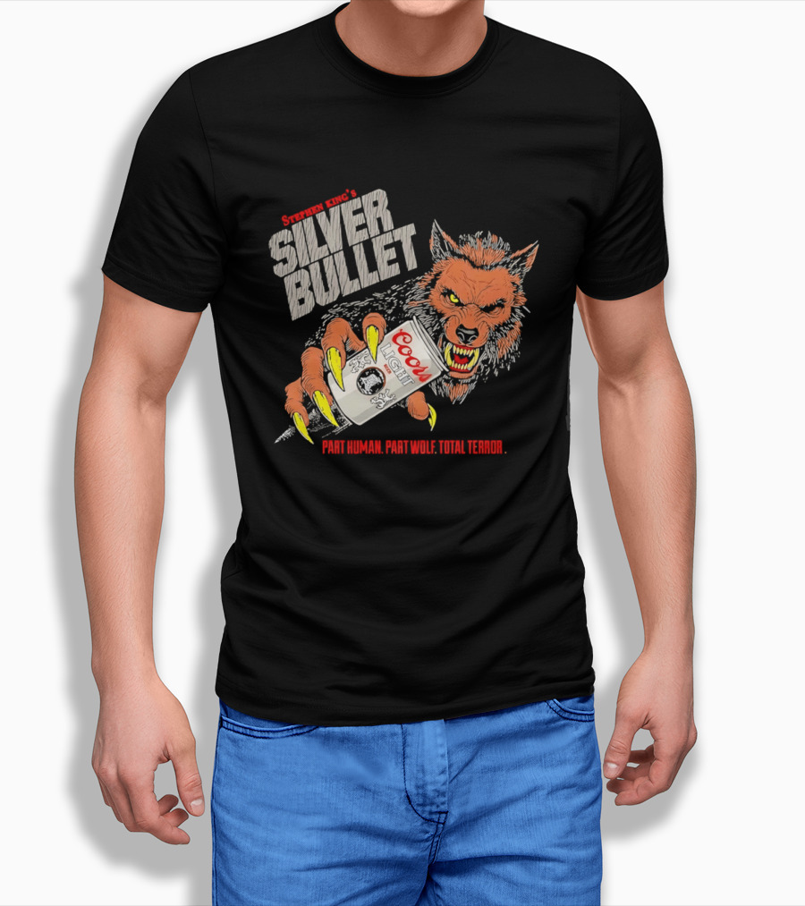 Stephen King's Silver Bullet Coors Part Human Part Wolf Total Terror T-Shirt