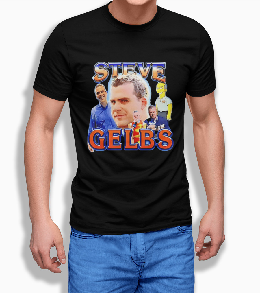 Steve Gelbs Bootleg Photo Collage Simpsonized Cartoon Hot Dog Suit T-Shirt