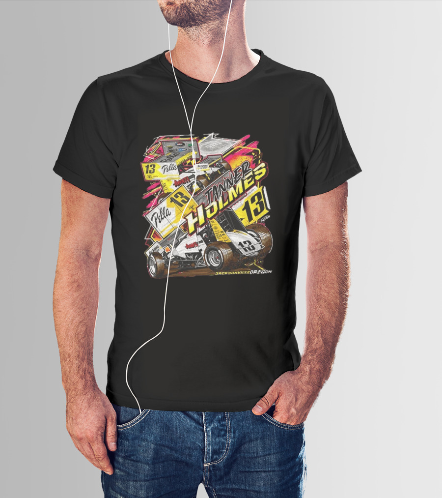 Tanner Holmes Sprint Car Racing Number 13 Pella Jacksonville Oregon T-Shirt