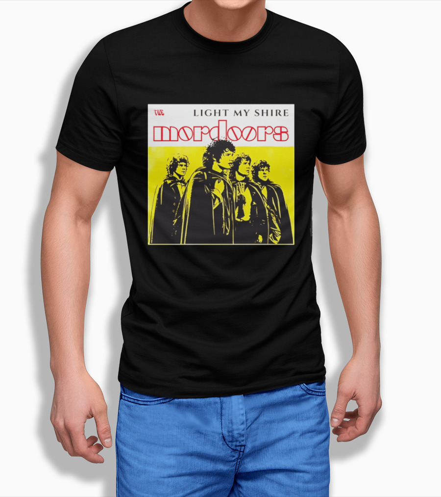 The Light My Shire Mordoors Four Hobbits Cloaks Yellow T-Shirt