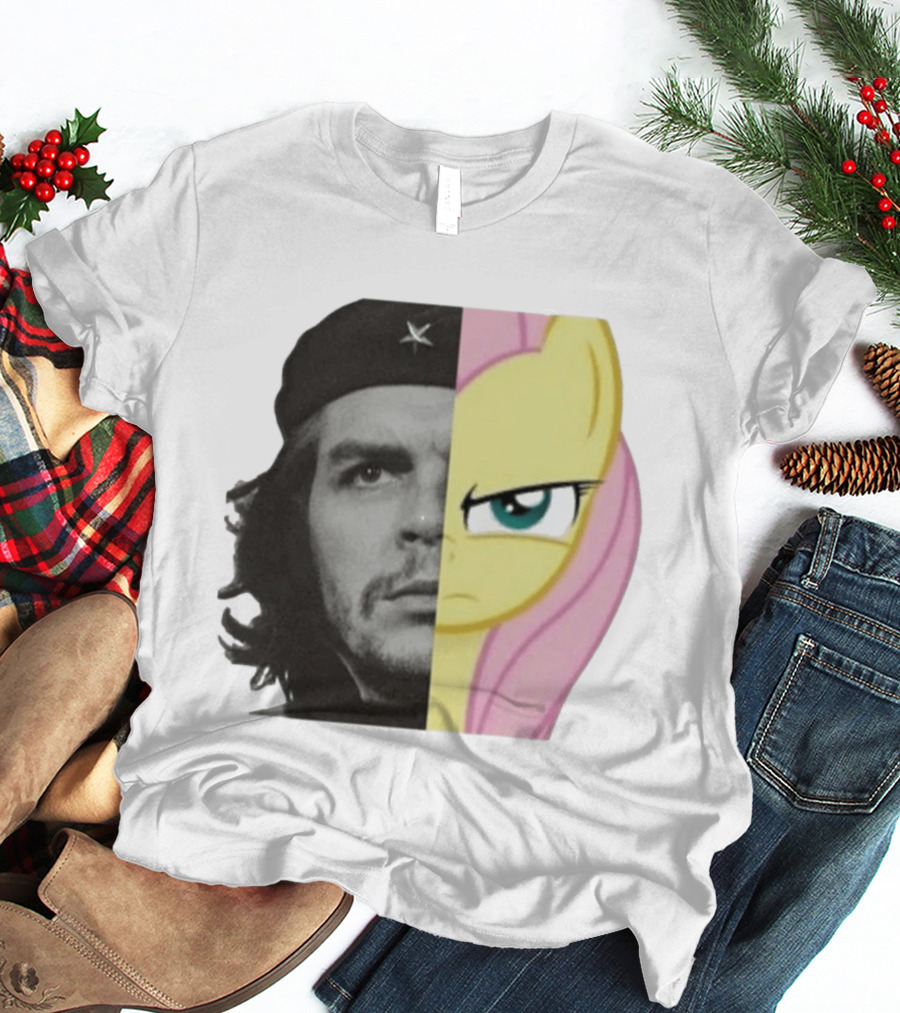 Che Guevara Fluttershy Crossover Fusion Face Mashup T-Shirt
