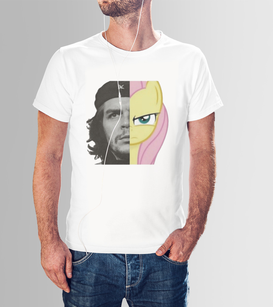 Che Guevara Fluttershy Crossover Fusion Face Mashup T-Shirt