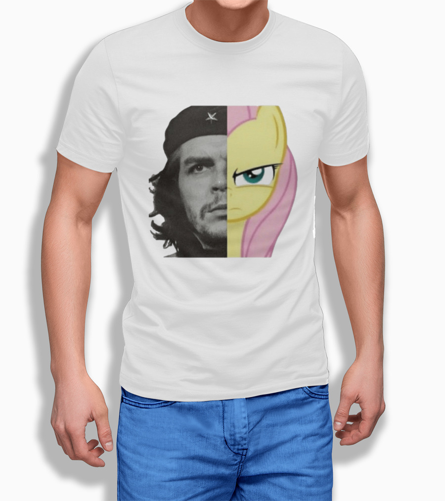 Che Guevara Fluttershy Crossover Fusion Face Mashup T-Shirt