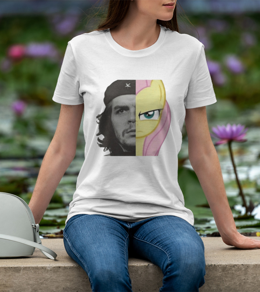 Che Guevara Fluttershy Crossover Fusion Face Mashup T-Shirt