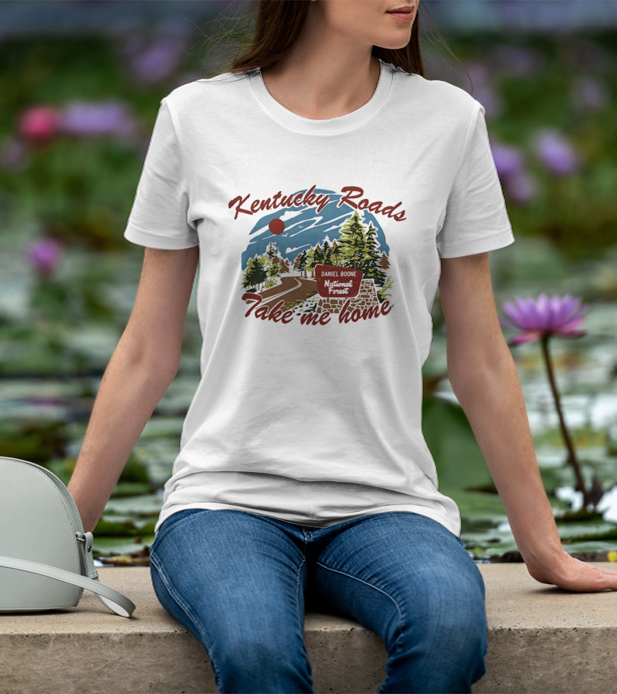 Kentucky Roads Take Me Home Daniel Boone National Forest Scenery T-Shirt