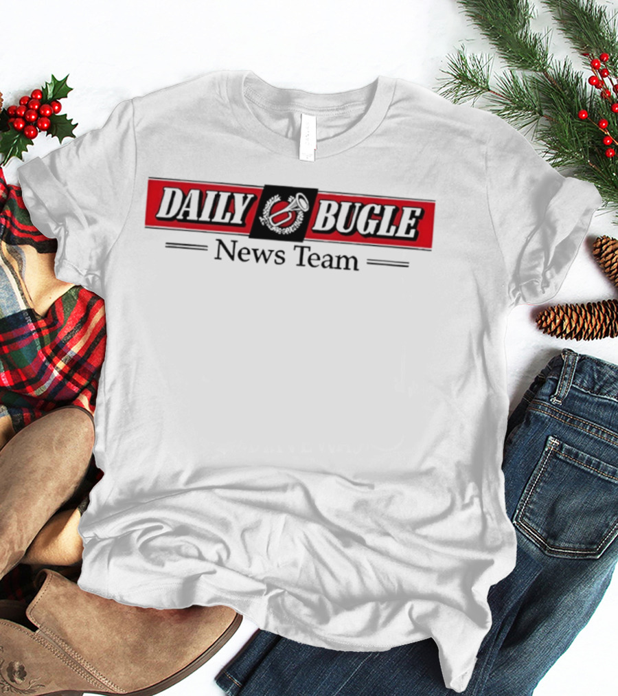 Daily Bugle News Team Logo With Iconic Newspaper T-Shirt