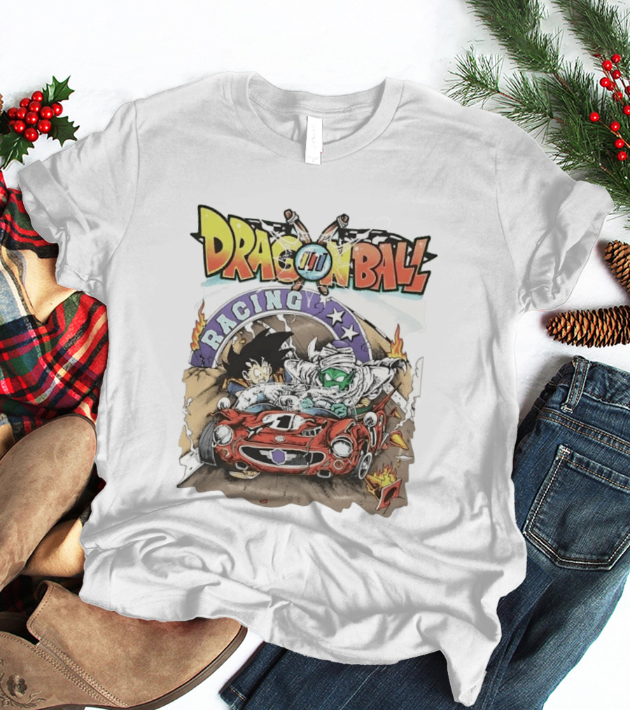 Dragon Ball Racing Goku Piccolo Red Racecar Adventure T-Shirt