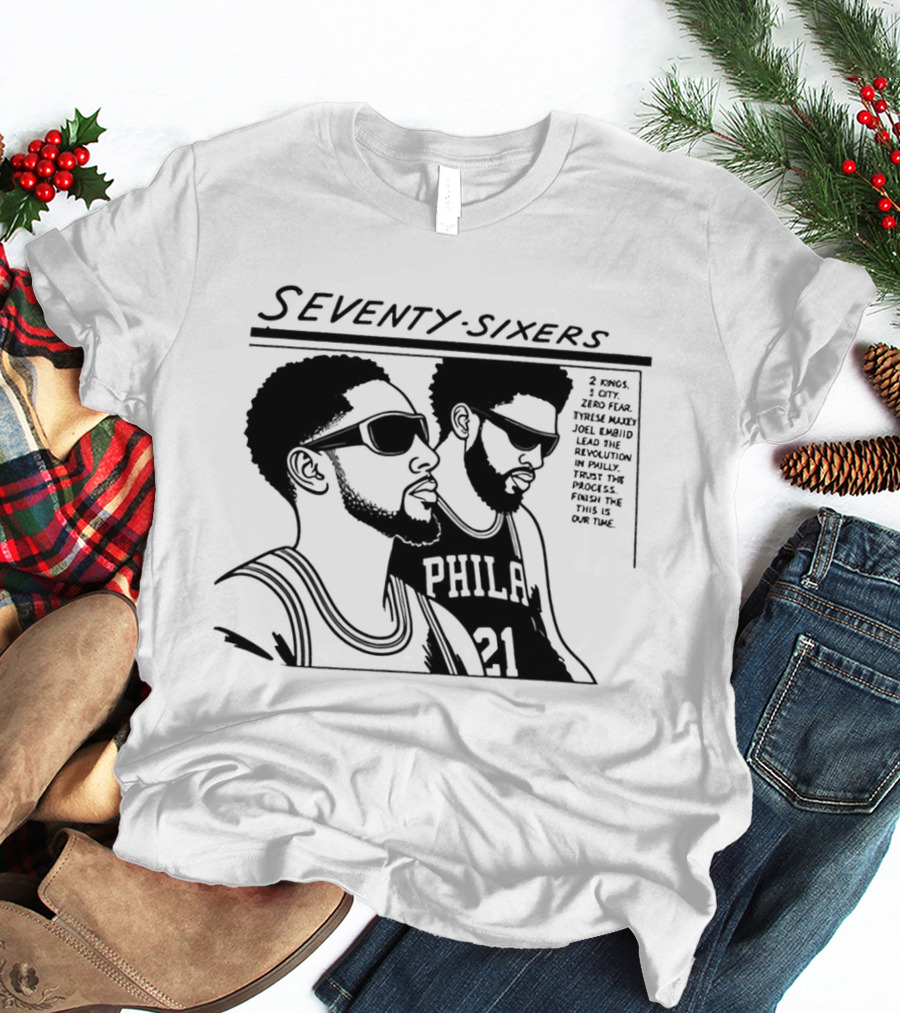 Seventy Sixers Embiid Maxey Philly 21 T-Shirt