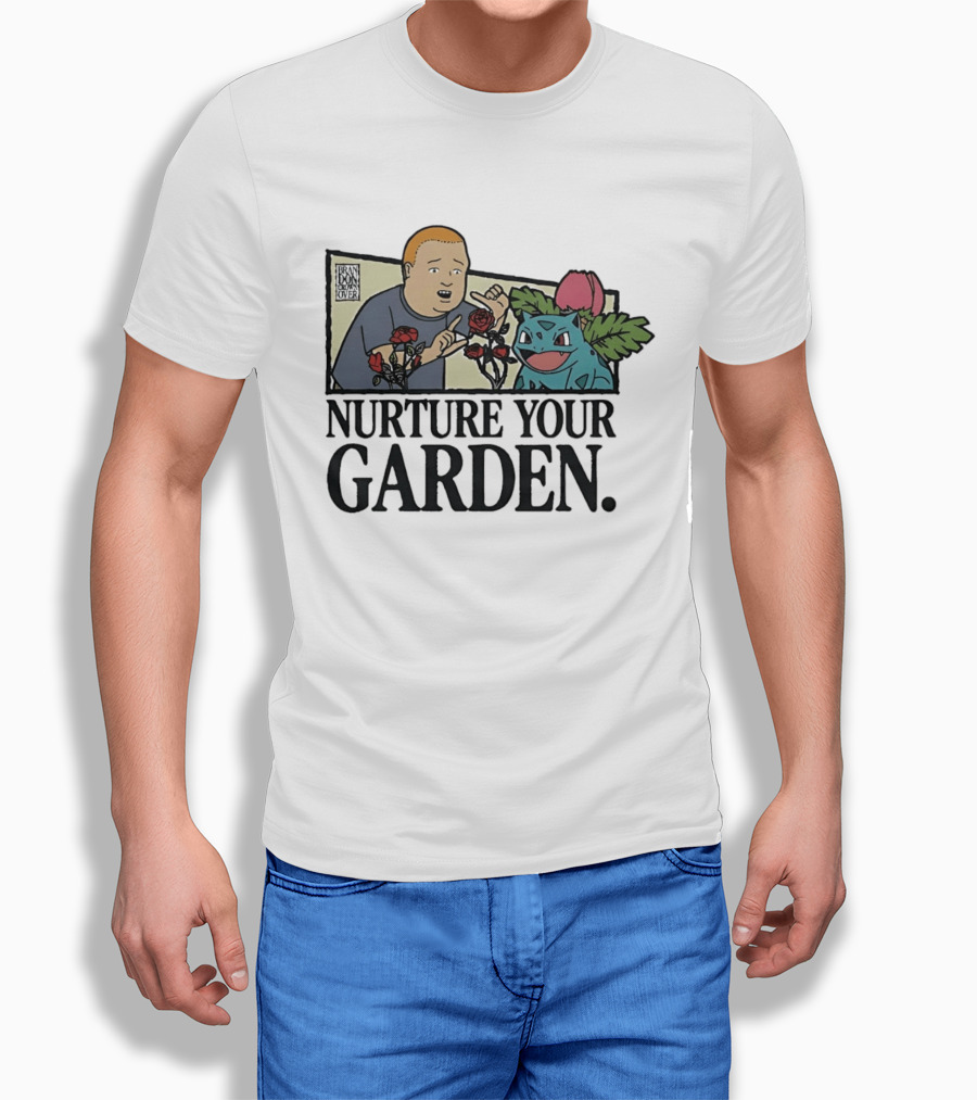 Bobby Hill Ivysaur Roses Nurture Your Garden Cartoon T-Shirt