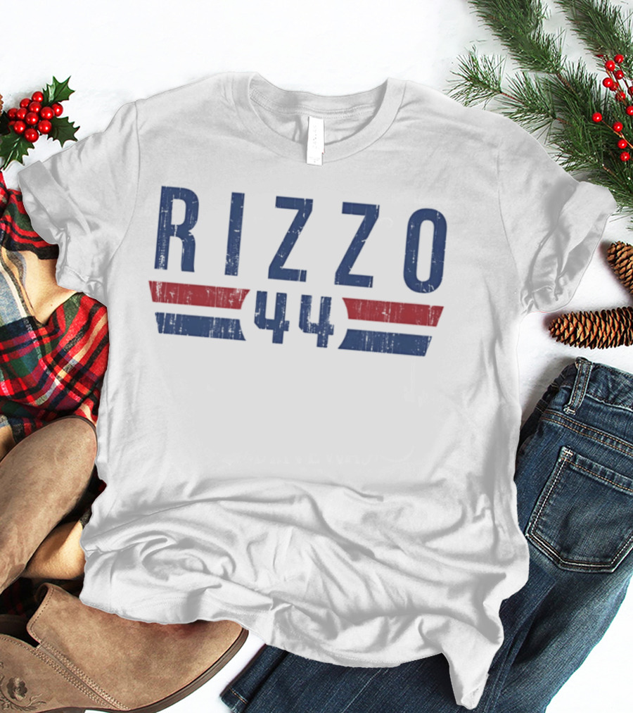 Rizzo 44 Distressed Tall Red Blue Wing Stripes T-Shirt