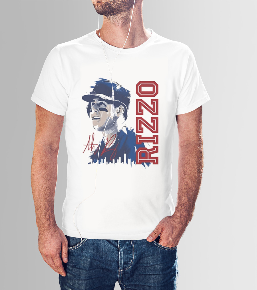 Rizzo Halftone Player Skyline Signatures T-Shirt