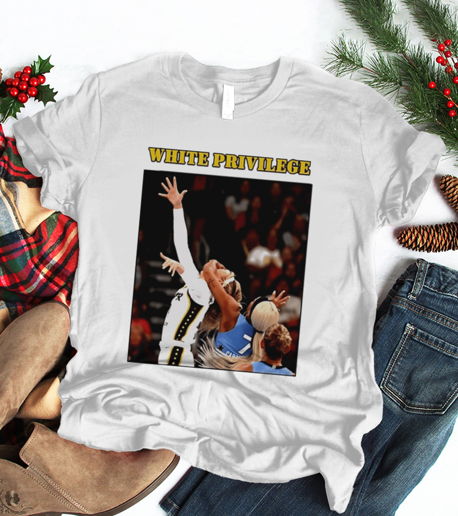 WHITE PRIVILEGE Sophie Cunningham DiJonai Carrington Basketball Confrontation T-Shirt