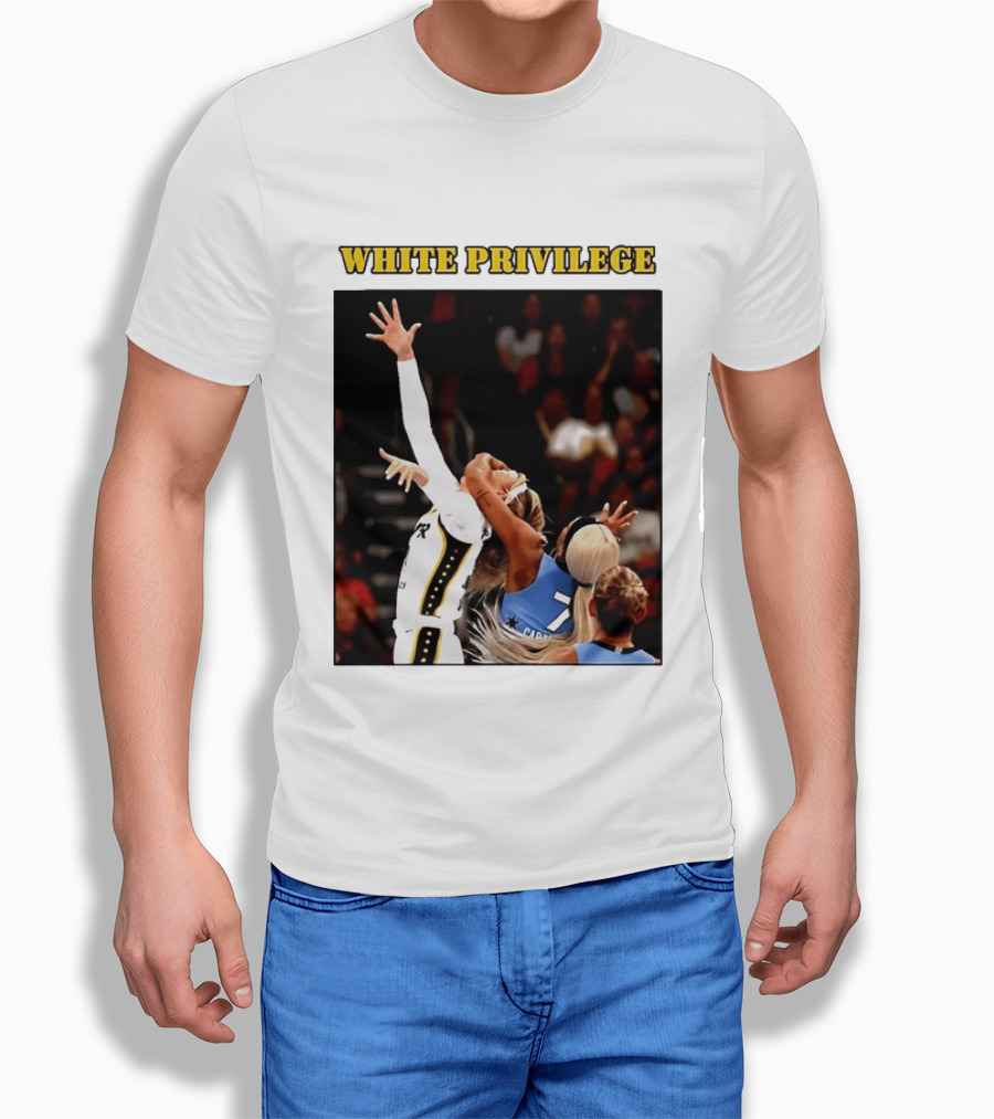 WHITE PRIVILEGE Sophie Cunningham DiJonai Carrington Basketball Confrontation T-Shirt