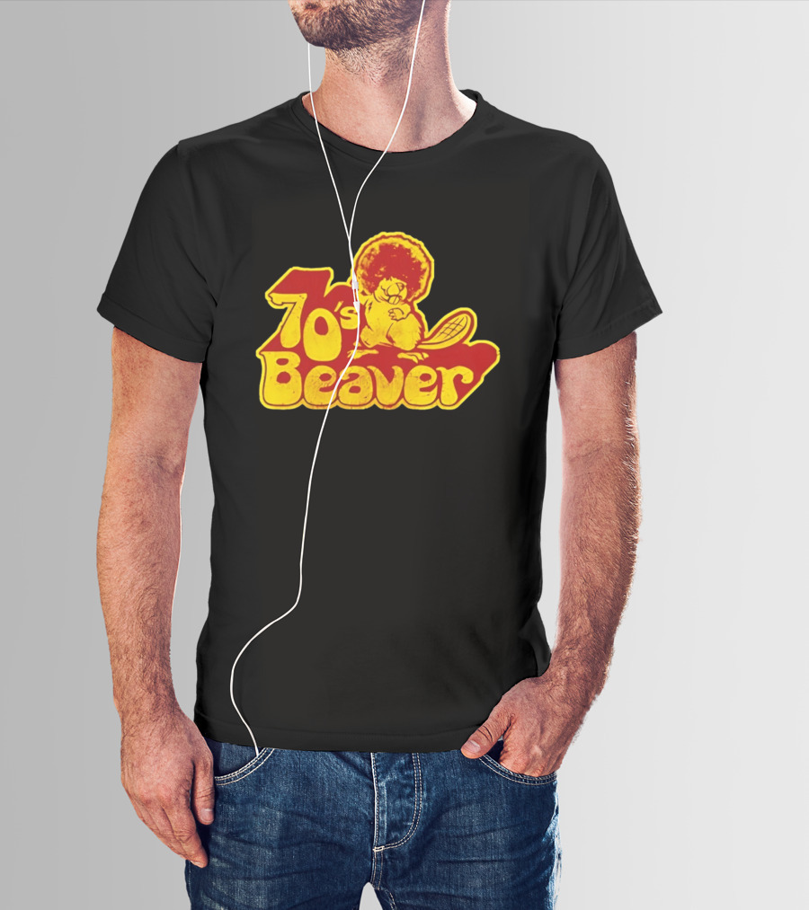70's Beaver Retro Funky Cartoon T-Shirt
