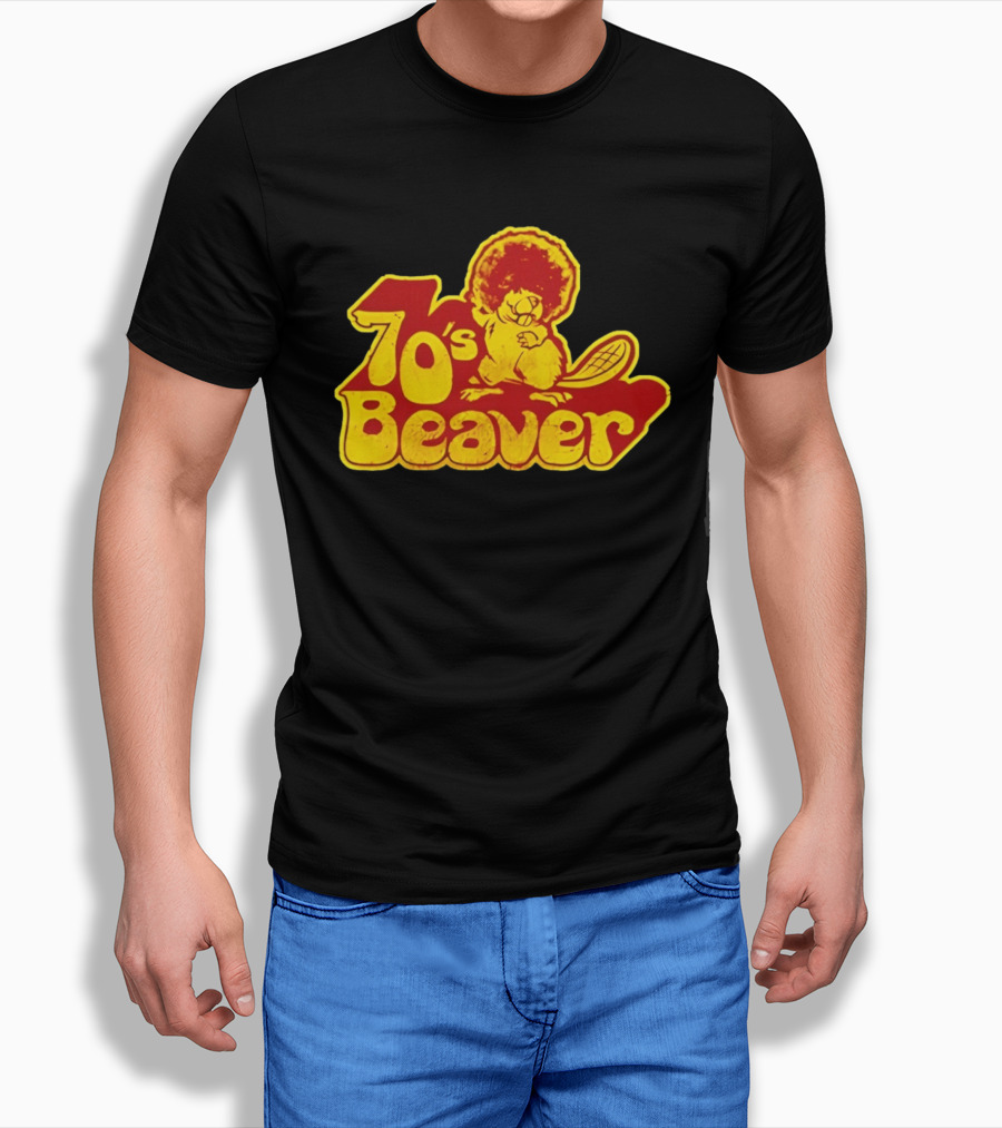 70's Beaver Retro Funky Cartoon T-Shirt
