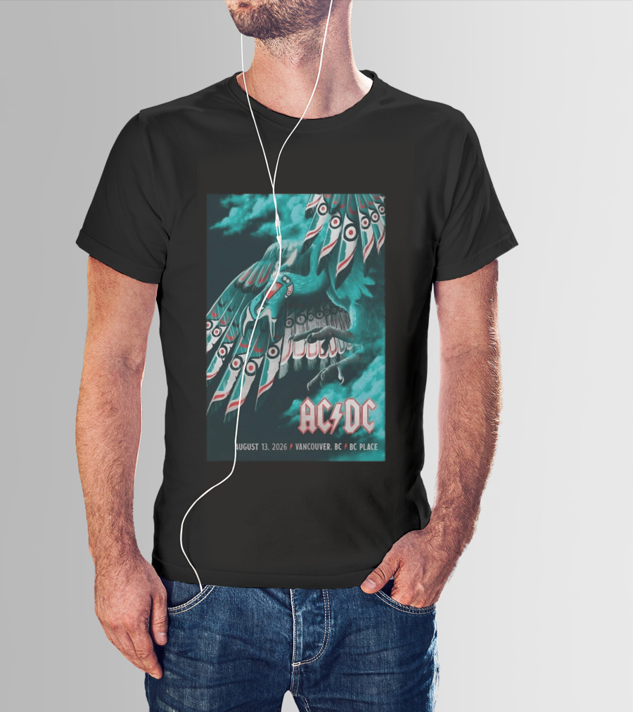 AC DC August 13 2026 Vancouver BC Place T-Shirt
