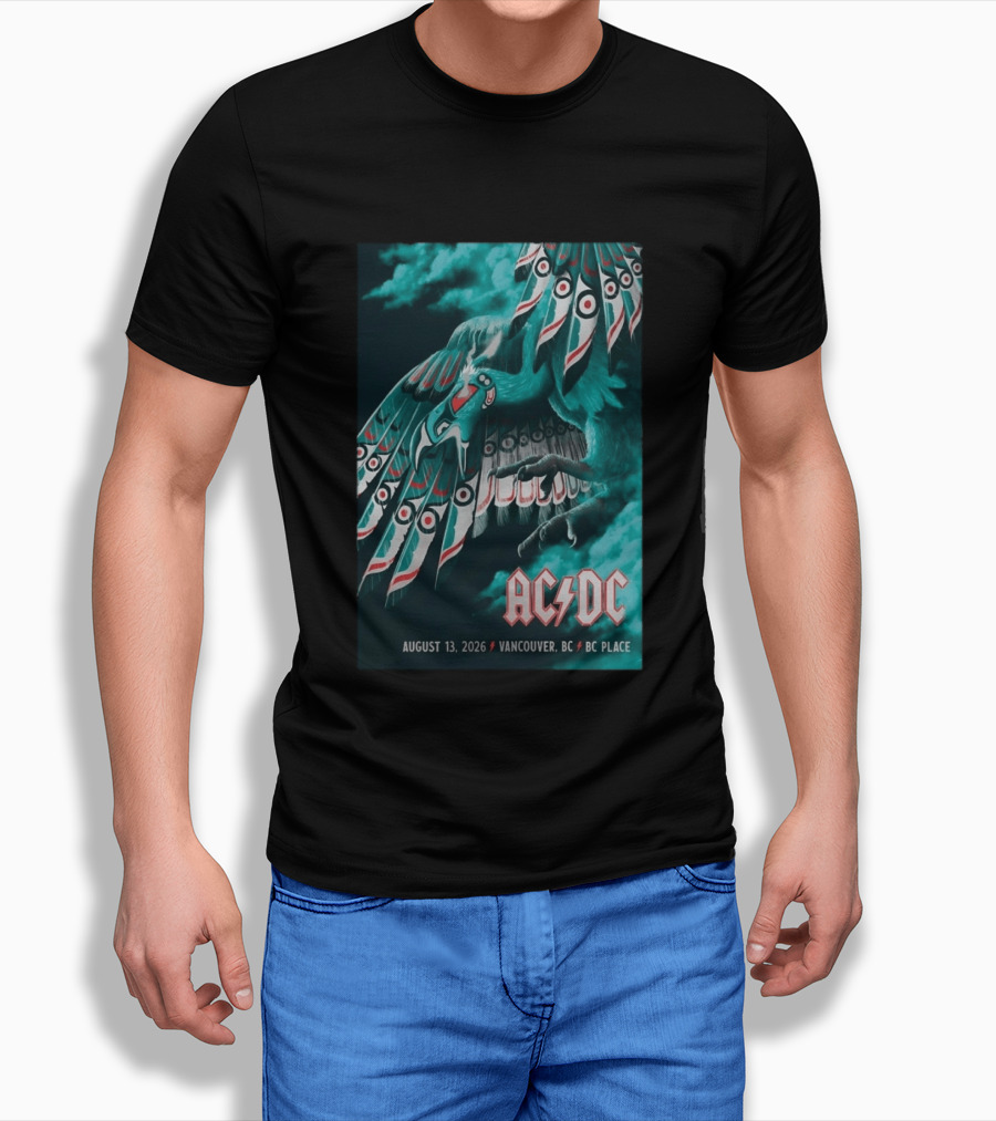 AC DC August 13 2026 Vancouver BC Place T-Shirt