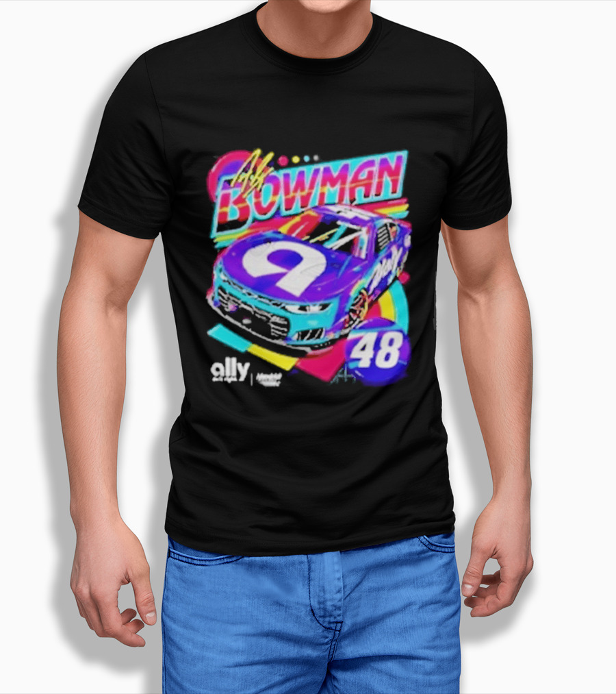 Alex Bowman 48 Ally Hendrick Motorsports Racing Car T-Shirt