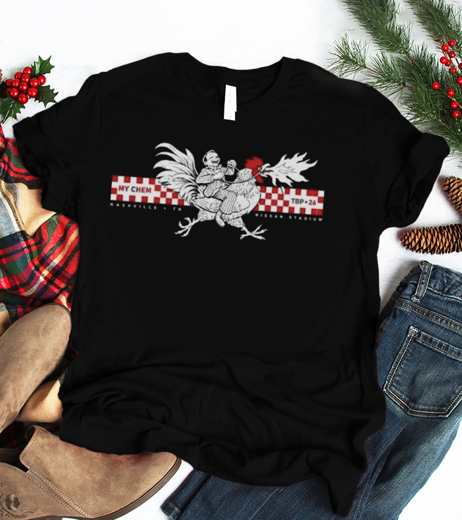 My Chemical Romance Nashville 2026 Event Nissan Stadium 13 August Man Riding Rooster T-Shirt
