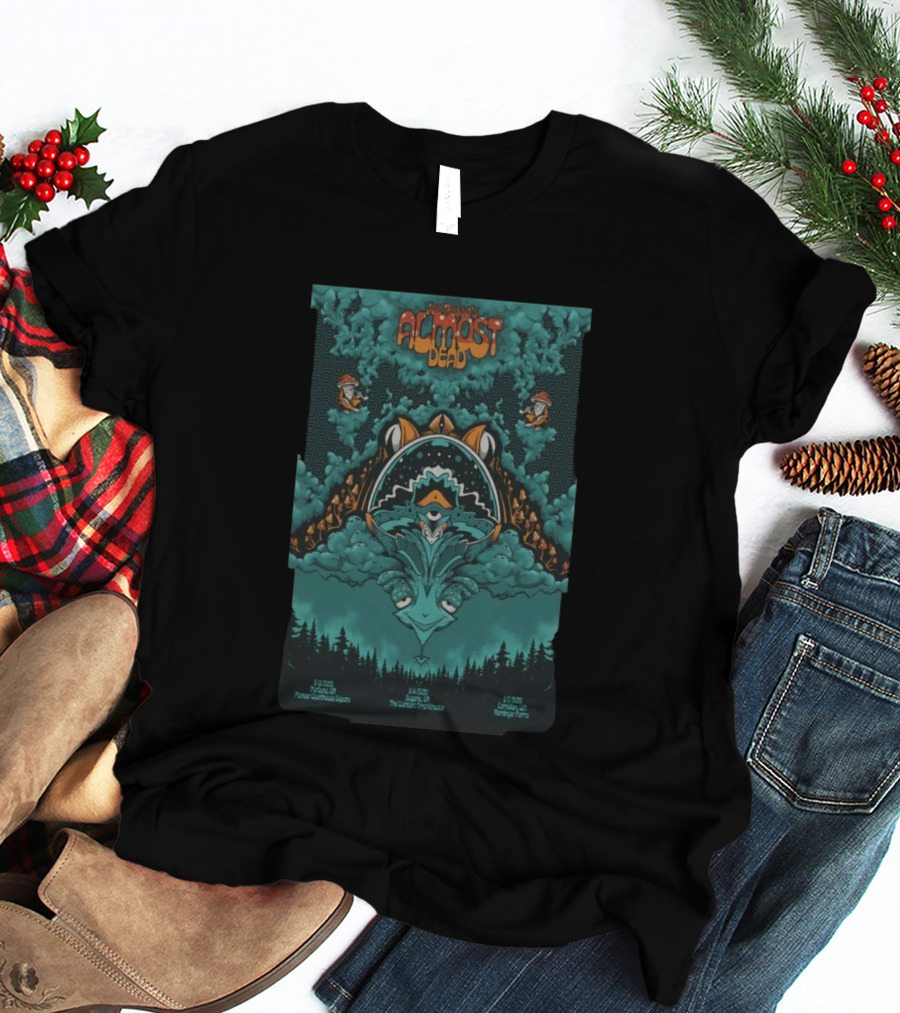 Joe Russo's Almost Dead Tour 2026 Portland Pioneer Courthouse Square Eugene Cuthbert Amphitheater Carnation Remlinger Farms Psychedelic T-Shirt
