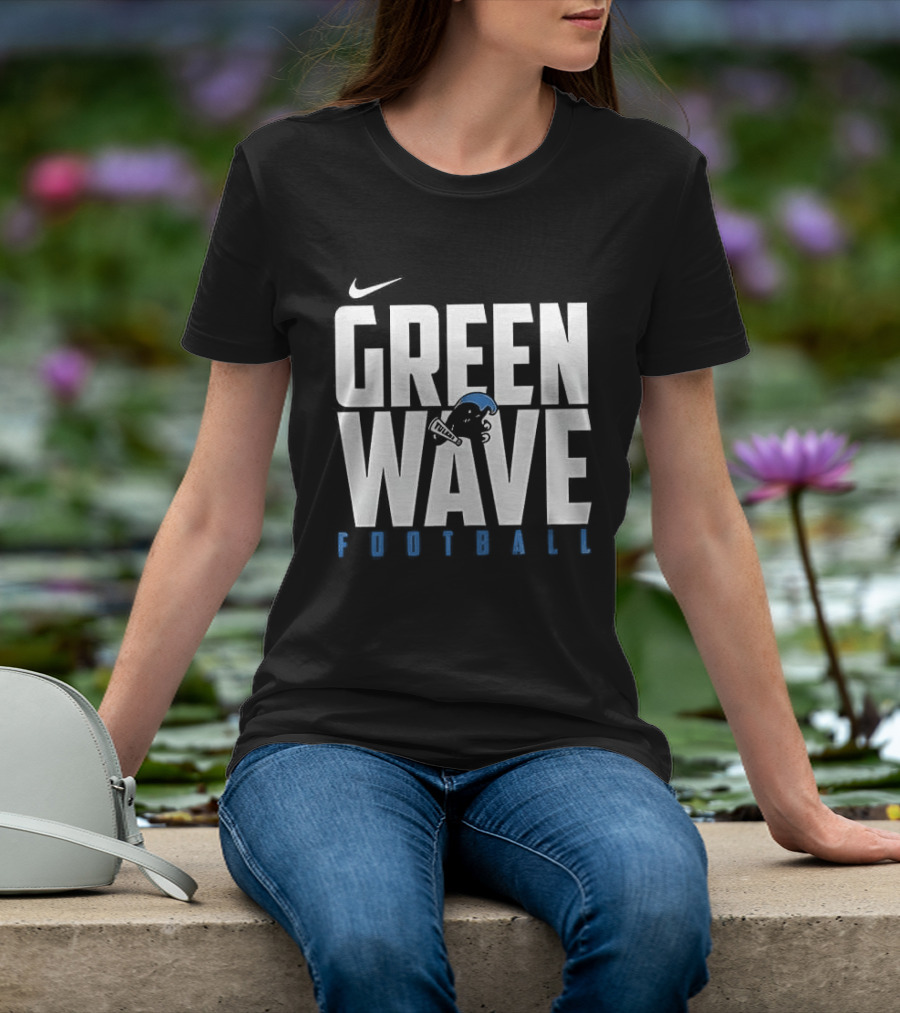 Nike Green Wave Football Tulane T-Shirt