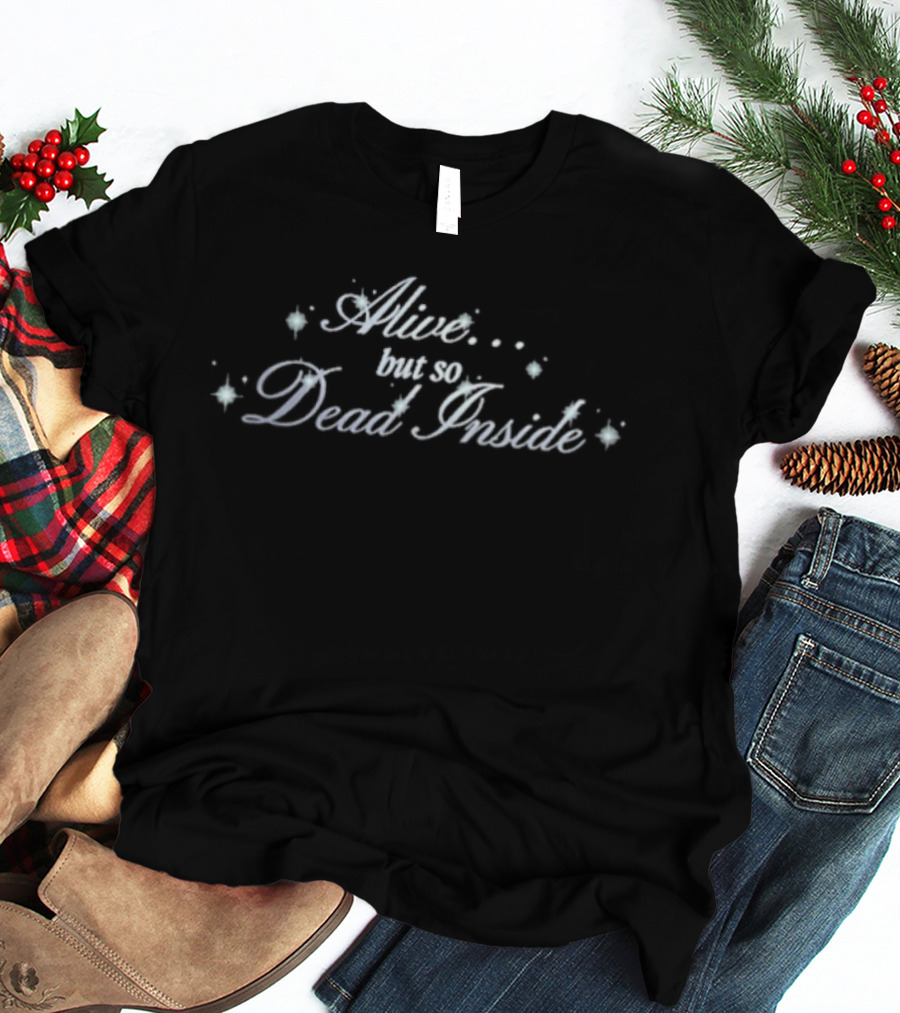 Hannah Diamond Fade Away Alive But So Dead Inside Text With Stars T-Shirt