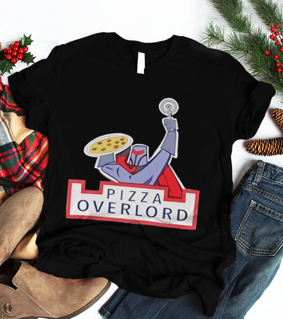 Pizza Overlord Knight With Pizza Slice And Cutter T-Shirt