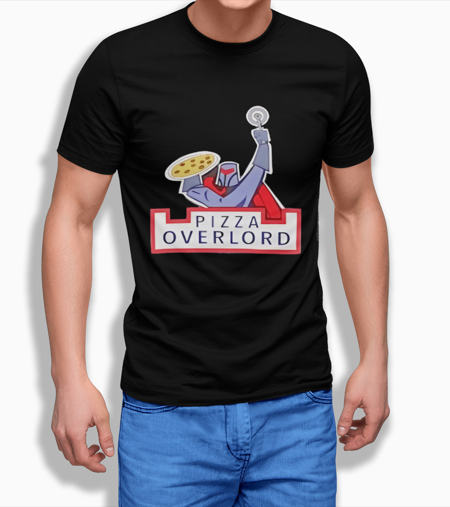 Pizza Overlord Knight With Pizza Slice And Cutter T-Shirt