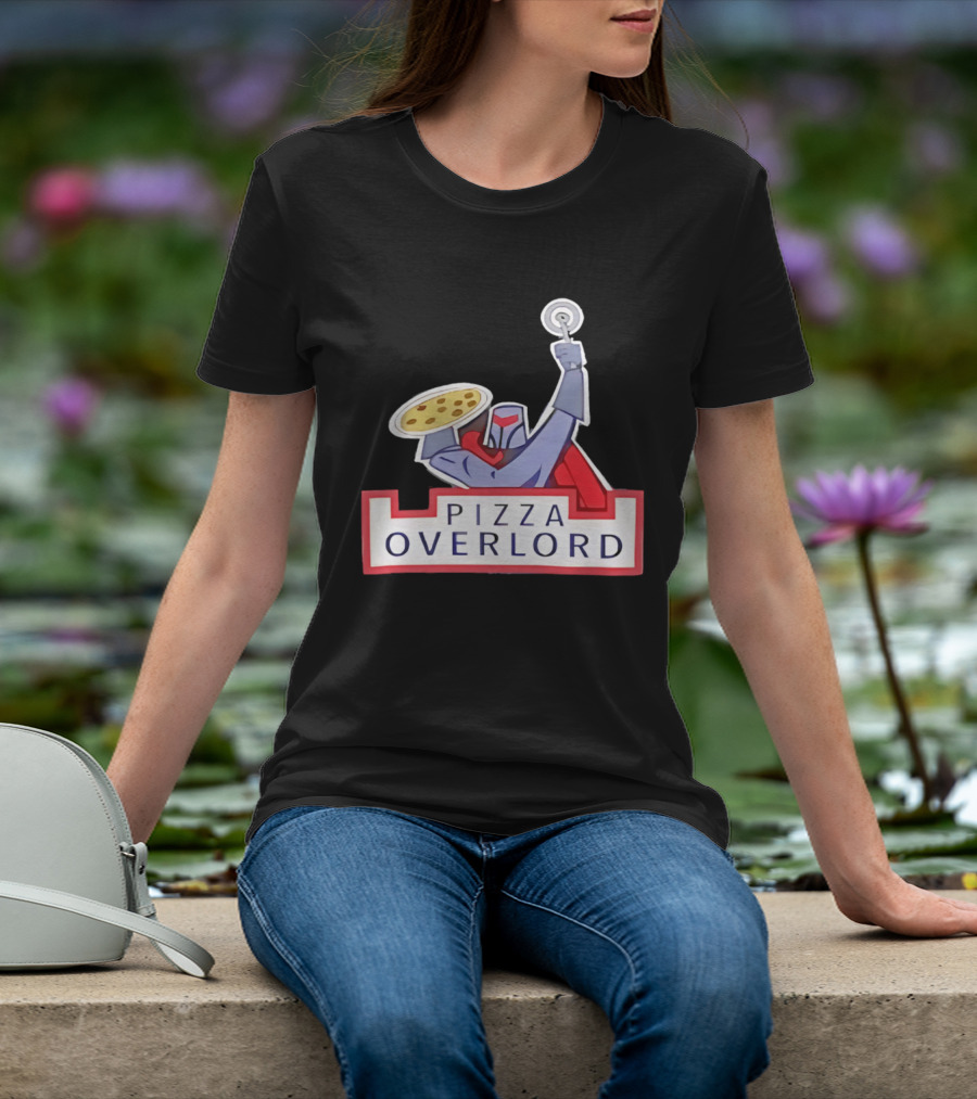 Pizza Overlord Knight With Pizza Slice And Cutter T-Shirt