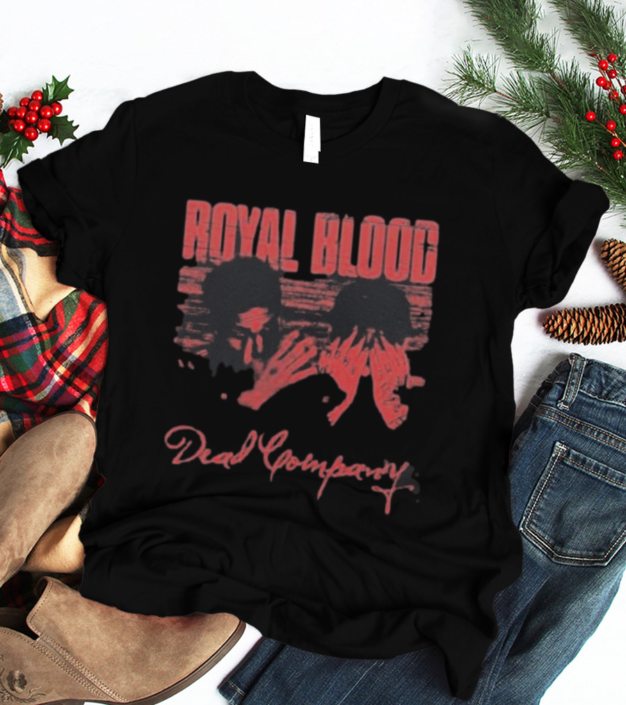 Royal Blood Dead Company Faded Texture Abstract Face T-Shirt