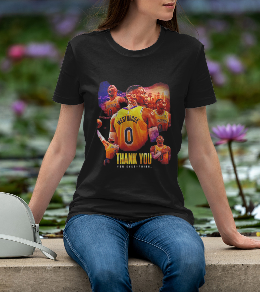 Russell Westbrook Los Angeles Lakers Thank You For Everything T-Shirt