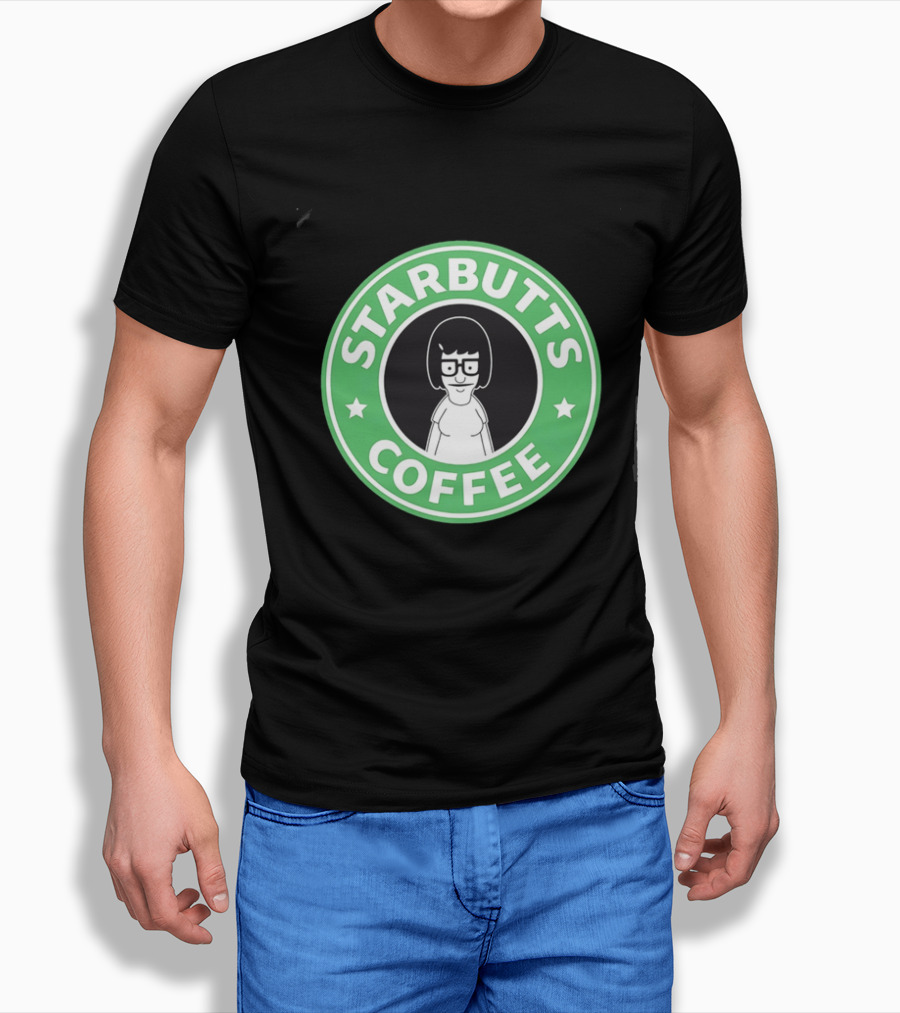 Starbutts Coffee Parody Tina Belcher Green Circular T-Shirt