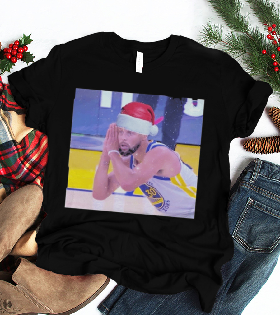 Steph Curry Night Night Xmas 2026 Santa Hat Basketball Fan Holiday T-Shirt