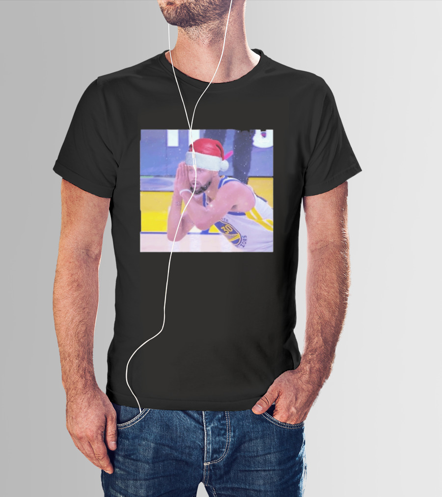 Steph Curry Night Night Xmas 2026 Santa Hat Basketball Fan Holiday T-Shirt