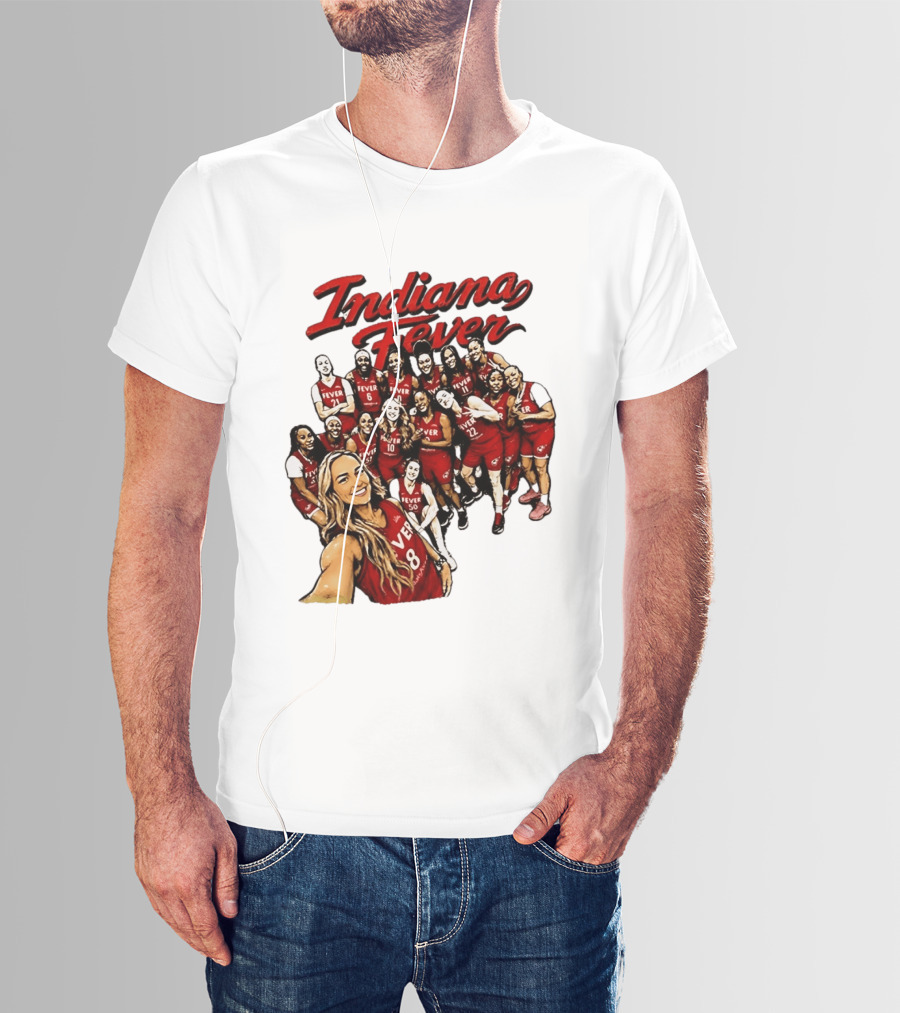 Indiana Fever Team Selfie Caitlin Clark Sophie Cunningham T-Shirt