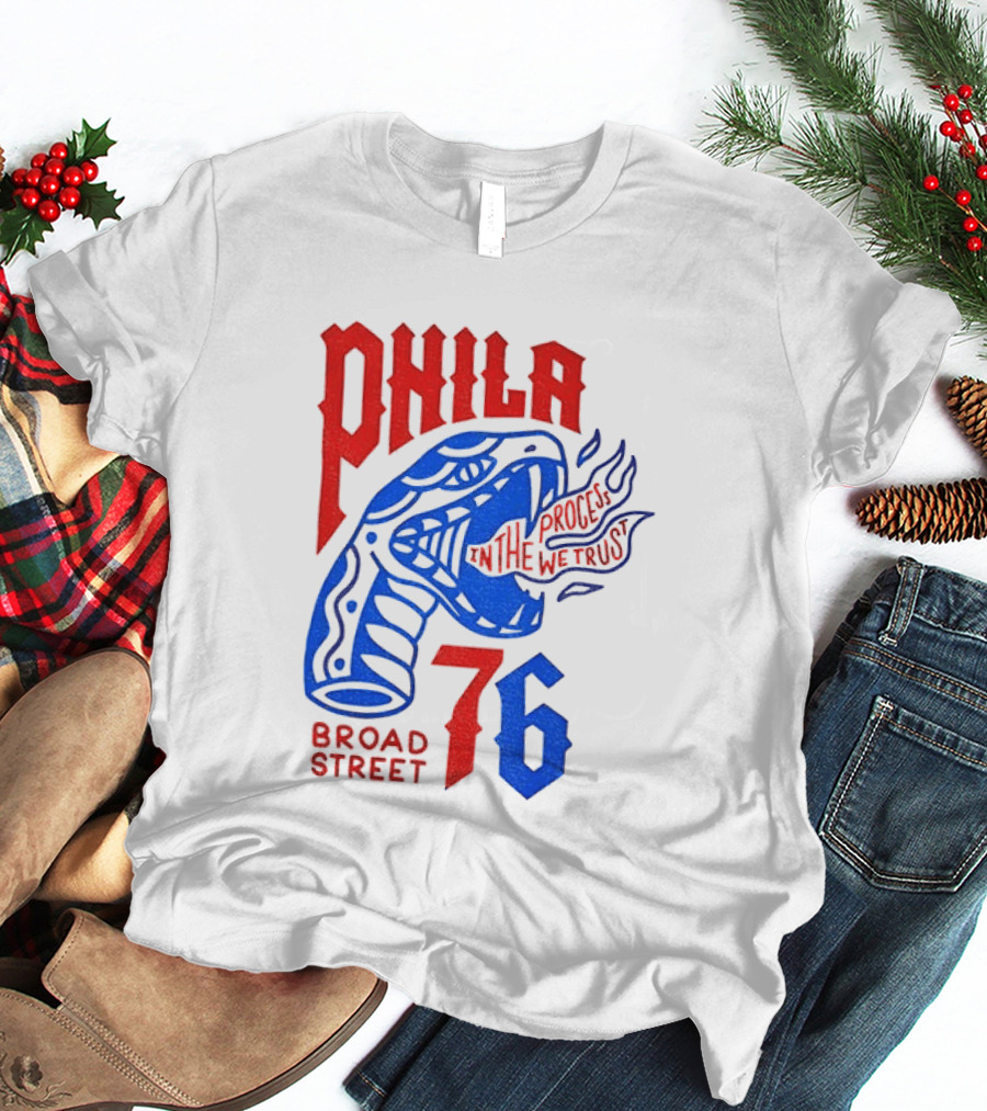 Phila 76 Broad Street In The Process We Trust Serpent T-Shirt