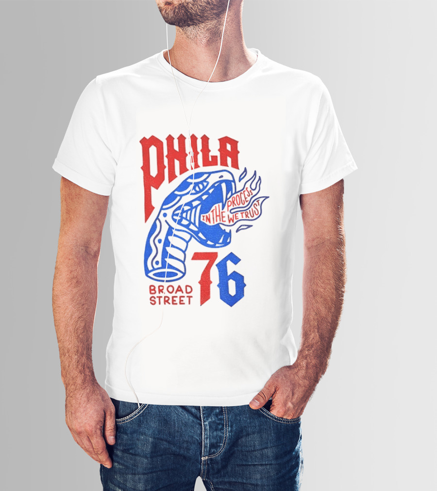 Phila 76 Broad Street In The Process We Trust Serpent T-Shirt