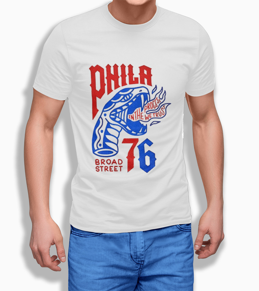 Phila 76 Broad Street In The Process We Trust Serpent T-Shirt