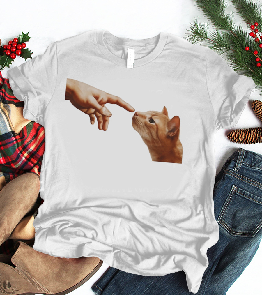 The Creation Of Adam Cat Edition T-Shirt
