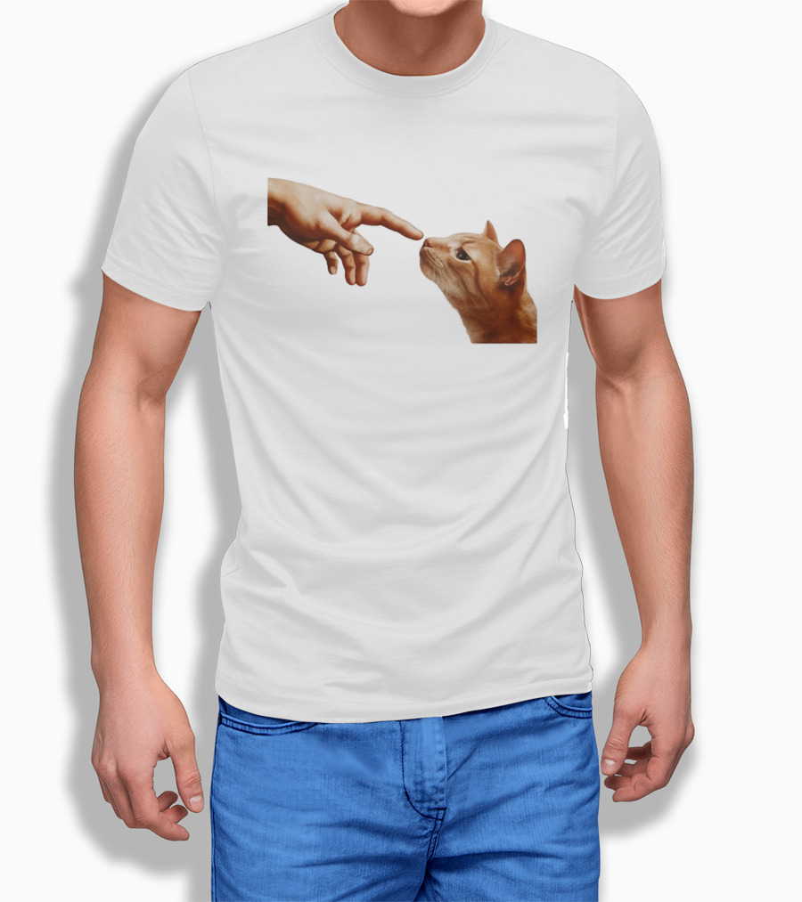 The Creation Of Adam Cat Edition T-Shirt