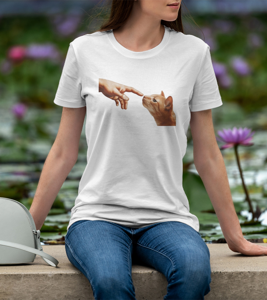 The Creation Of Adam Cat Edition T-Shirt