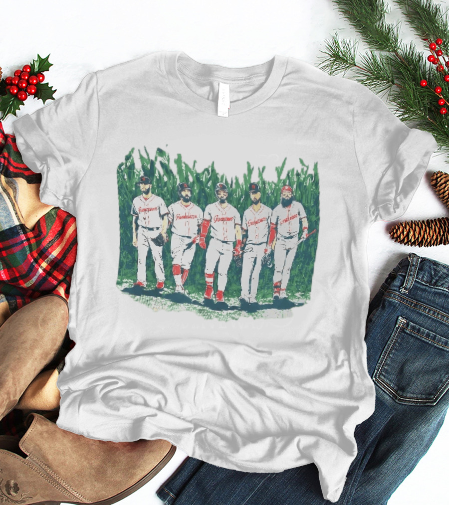 Cleveland Guardians Field Of Dreams Game 2026 Is This Heaven Baseball Players Walking In Cornfield T-Shirt