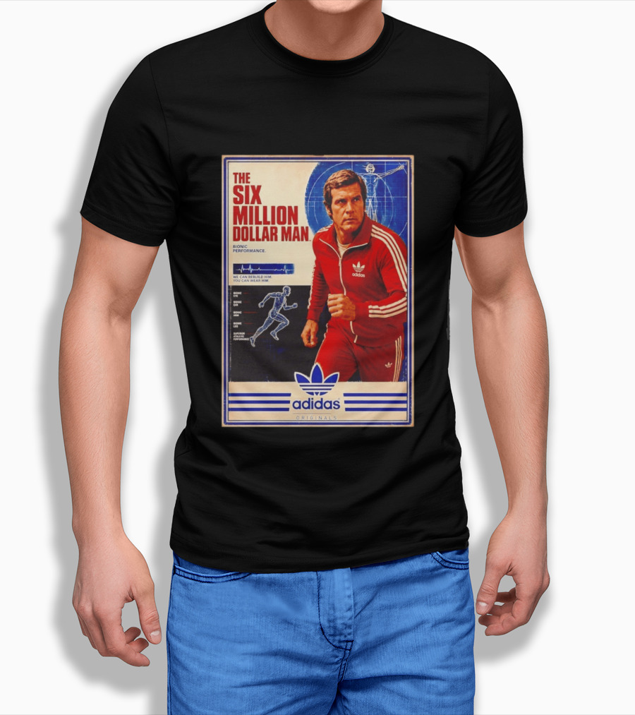 The Six Million Dollar Man Adidas Bionic Performance Originals T-Shirt