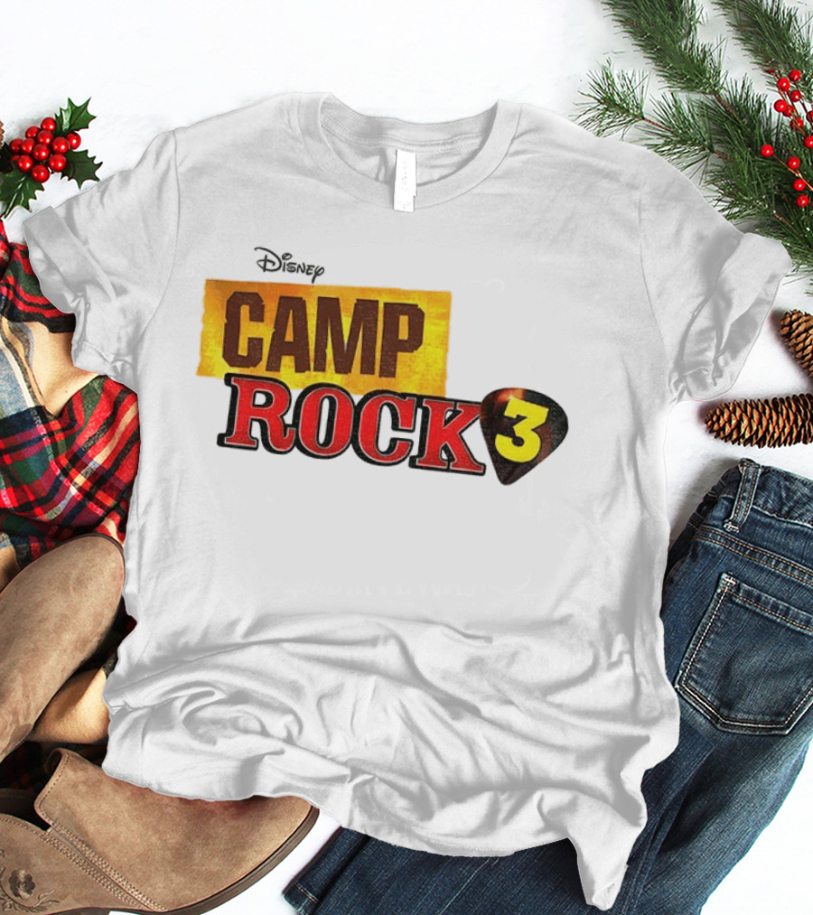 Disney Camp Rock 3 Logo And Guitar Pick T-Shirt