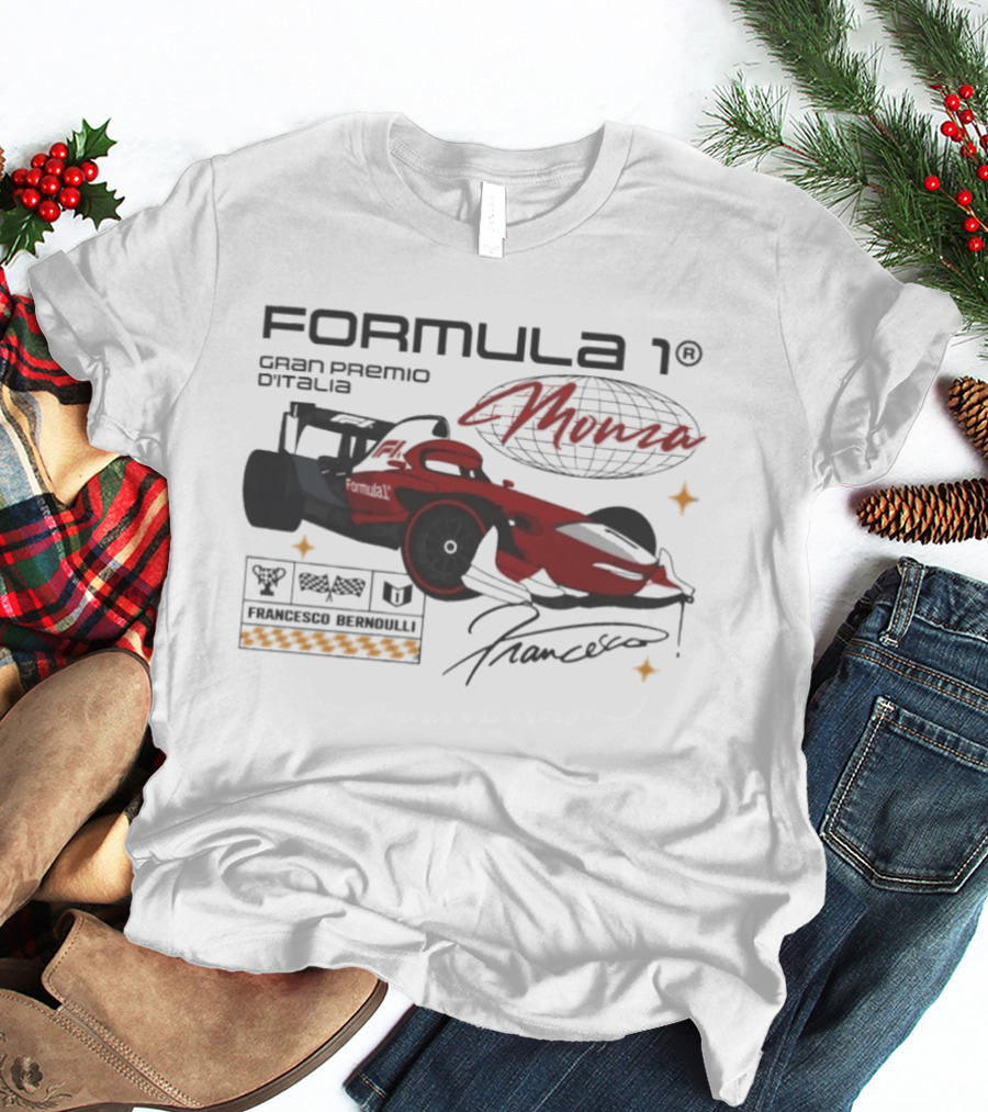 Formula 1 Gran Premio D'Italia Francesco Bernoulli Pixar Cars T-Shirt