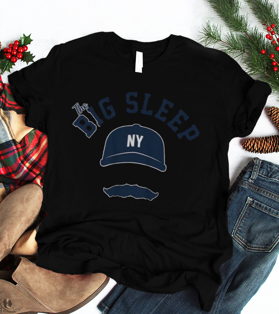 The Big Sleep NY Baseball Cap Moustache T-Shirt