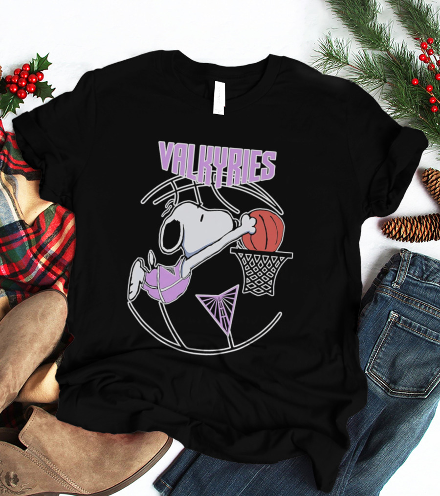 Valkyries Snoopy Basketball Slam Dunk T-Shirt