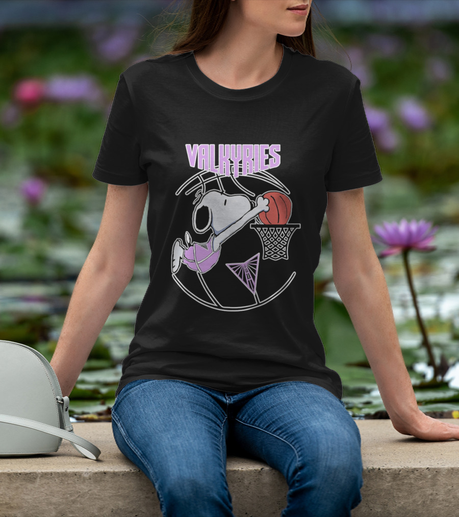 Valkyries Snoopy Basketball Slam Dunk T-Shirt